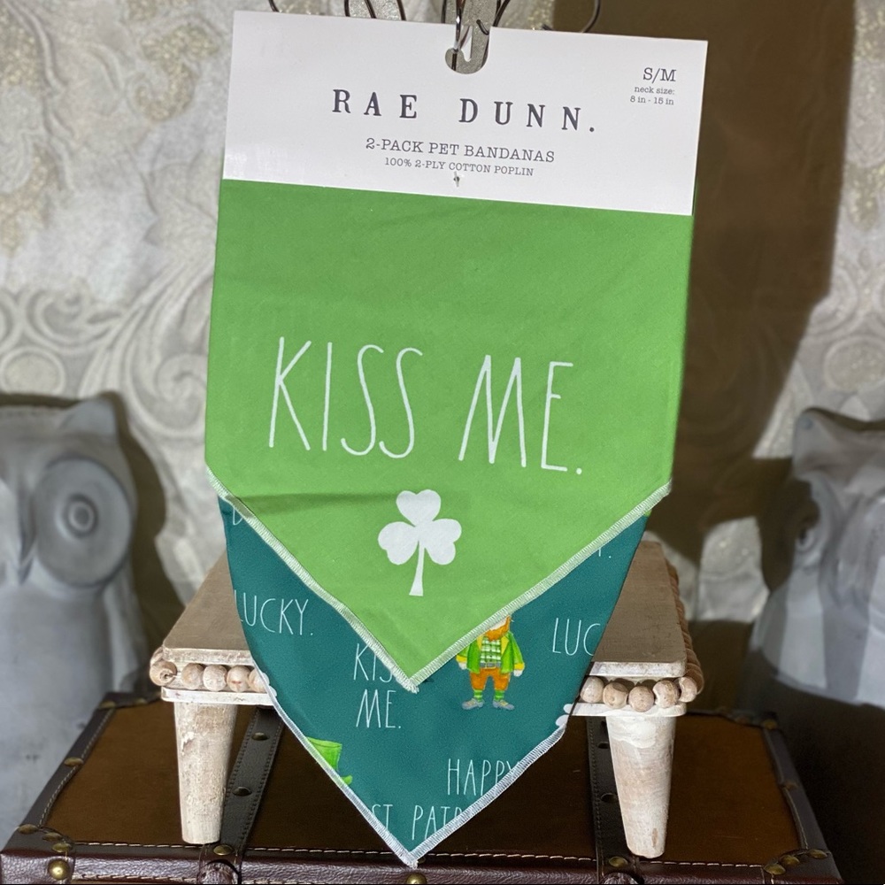 Rae Dunn "KISS ME" Pet Bandanas